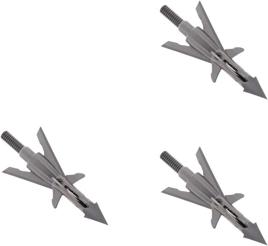 New Archery Products New Archery Products Slingblade 4 Ti Crossbow 100 Grain Hunting Stainless Steel Spin Tested Mechanical 3 Pieces Broadhead Set