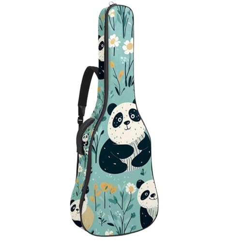 Housse de transport guitare acoustique panda mignon imprimé coloré