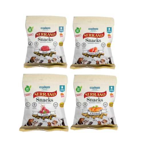 Mediterranean Natural Serrano Snacks pour chiens 12 x 100 g Mixes (Méditerranéen) Mediterranean Natural Serrano Snacks pour chiens 12 x 100 g Mixes (Méditerranéen)