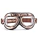 Price comparison product image evomosa Motorbike Vintage Goggles Motorcycle Cruiser Scooter Goggle Bike Racer Cruiser Touring Goggles (Copper, Clear)