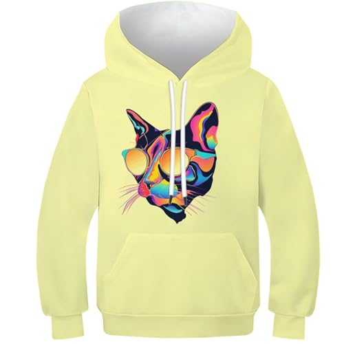 Sweat à capuche enfants avec imprimé graphique coloré et poches