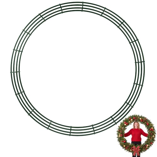Aodaer 2 Pack 36 Inch Christmas Wire Wreath Frame Round Metal Wreath Ring
