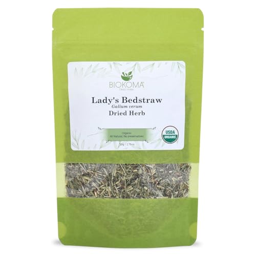 Heavy Metals Detox - How to Get Rid of Toxic Heavy Metals 24 Biokoma Organic Lady's Bedstraw Dried Herb 50g 1.76oz Premium Galium Verum USDA Organic Herbal Tea...
