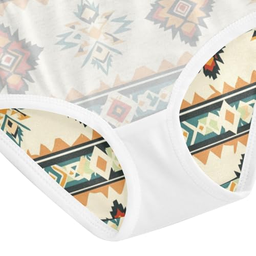 ZZKKO Ethnic Aztec Patterns Girls Underwear Toddler Panties for Girls Comfort Brief Size 8Y4
