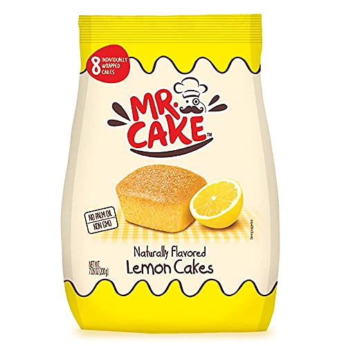Mr. Brownie - Mr. Brownie Lemon Cakes | 8 brownies par paquet | même chaud un plaisir | délicieux biscuits | sans huile de palme | 200 g