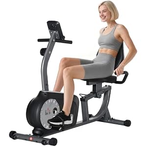 Homcom homcom hometrainer met LCD-scherm, draagvermogen tot 110 kg, 8-traps instelbare magnetische weerstand, staal