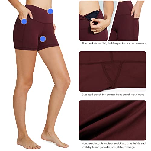 Image of baleaf Women's 8 inch / 5 inch / 3 inch Biker Shorts High Waist Yoga Workout Gym Running Volleyball Spandex Shorts with Pockets