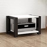 Design élégant : ce support stéréo présente un savoir-faire laqué de qualité supérieure combiné avec des panneaux en bois épais. Parfait pour les supports multimédias audiovisuels, les supports stéréo et les racks, il rehausse la décoration de votre maison ou de votre bureau tout en assurant une fonctionnalité durable. Idéal pour nifier élégamment votre équipement audio, il offre à la fois fiabilité et élégance dans une seule solution.