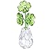 SWAROVSKI Flower Dreams Four Leaf Clovers, Crystal, Multi-Colour, 6.7 x 2.5 x 3 cm