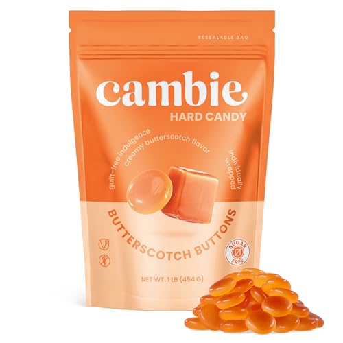 Image of Cambie Sugar Free Butterscotch Hard Candy Individually Wrapped - 1 lb