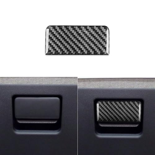 PJFUS Real Soft Black Carbon Fiber Car Co-Pilot Passenger Side Glove Storage Box Handle Switch Panel Sticker Auto Premium Interior Accessories Compatible with Toyota FJ Cruiser 2007-2021