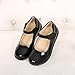 Fashion Summer and Autumn Girls Leather Shoes Boots Student Dress Shoes Performance Shoes Hook Children (Black, 36)