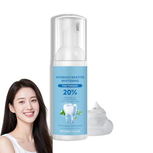 Hydroxyapatite Whitening Foam Toothpaste, Teeth Whitening Foam, Hydroxyapatite Remineralizing Mousse, Teeth-Cleaning Care Mousse, Stain Removal Toothpaste for Sensitive, Tooth Refresh Foam (1PCS)