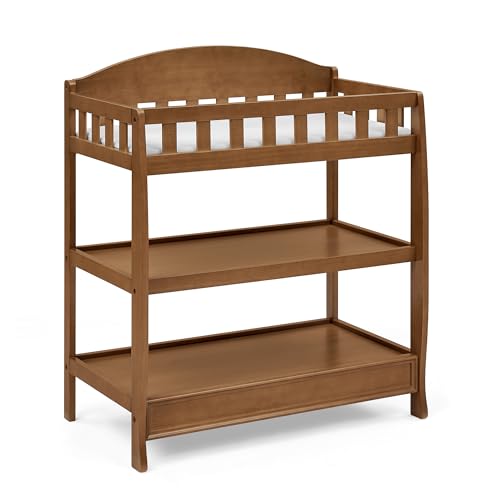 Image of Delta Children Infant Changing Table with Pad, Chestnut