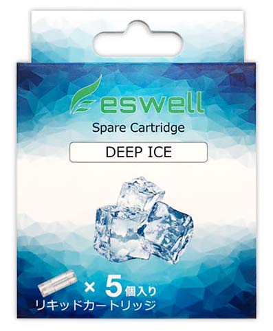 eswell Pen Vape Kit 互換カートリッジ プルテク 互換 カートリッジ 国産 5本入り 電子タバコ リキッド 使い捨てタイプ ニコチン0mg( ディープアイス )