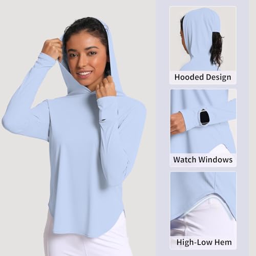 Women's Sun Shirt Hoodie Rash Guard Long Sleeve SPF UV Protection T-Shirts UPF 50+ Hiking Quick Dry Lightweight3