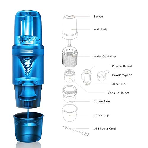 Neue USB-aufladbare Kapsel-Espressomaschine 15bar Espresso-Kaffeemaschine Tragbare Outdoor-Reise-Kaffeepulver-Kapsel mit… – Bild 8
