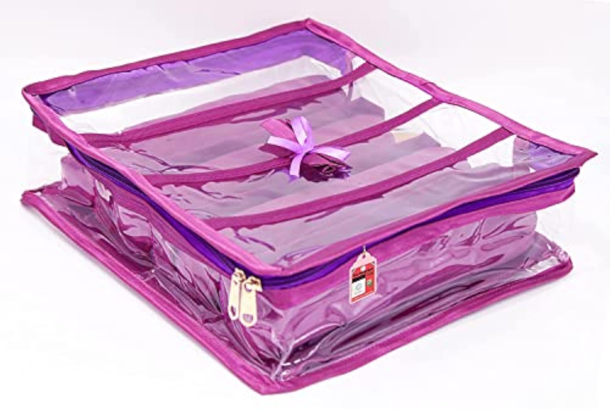 Satin Bangle Storage Box, Zipper Makeup Pouch Organizer
