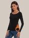 Bonneuitbebe 2 Pack Thermal Shirts for Women Cold Weather Scoop Neck Underwear Tops Comfort Long Sleeve Baselayer Tops
