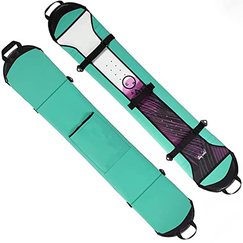 WEALTHY73 Portable Snowboard Bag Veneer Protective Sleeve Anti-Scratch Anti-Rust Ski Equipment Storage Bag Rubber Wear-Resistant Waterproof,Green,155CM
