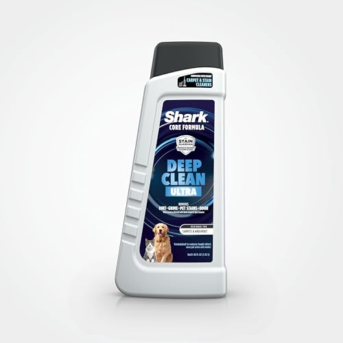 Image of Shark Deep Clean Ultra Formula with Stain Guardian for Shark Upright and Portable Carpet Cleaners, Formulated for Carpets, Upholstery & Area Rugs, Tackles Tough Pet Messes and Odors, 48oz, EXCMU48