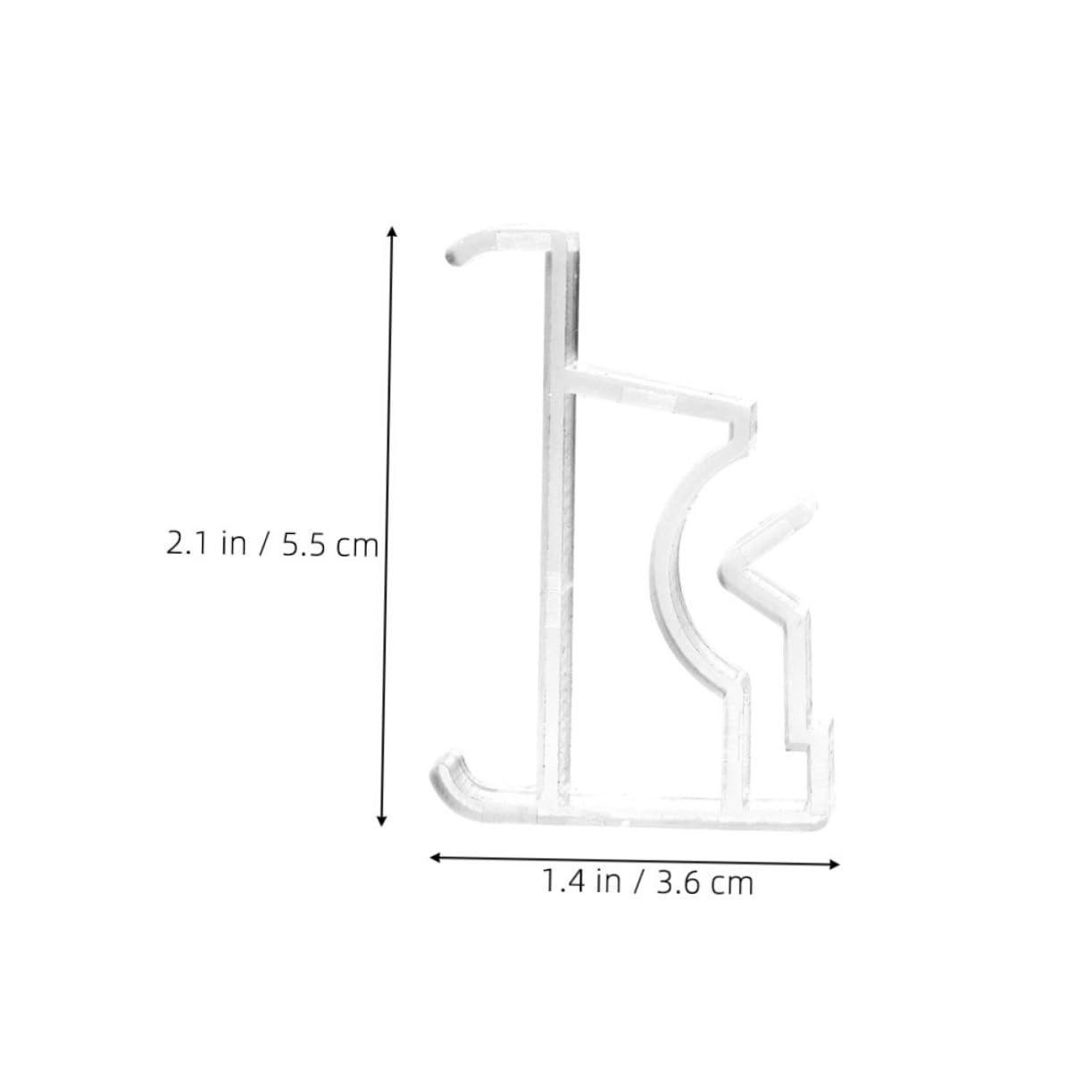 PRETYZOOM 20pcs Clear Plastic Curtain Clips for Valances Easy Installation Versatile Hardware for Blinds for Home and Office Window Treatments