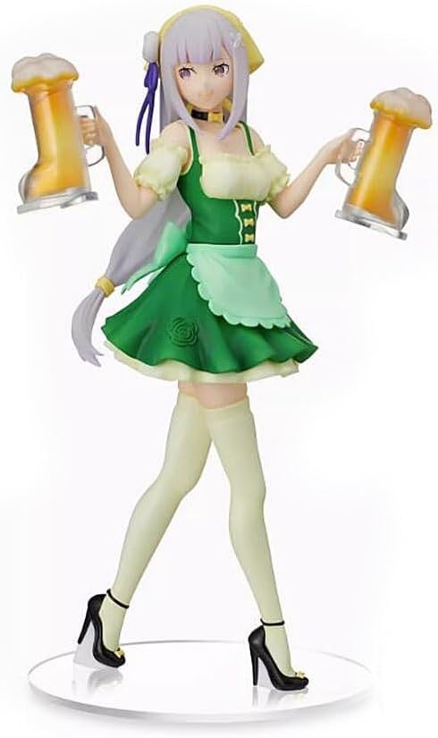 TYdfhSHR Re:Zero Starting Life in Another World: Emiria - Figura de acción de PVC, materiales respetuosos con el medio ambiente, adornos decorativos