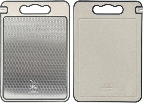 MAN-PC Stainless Steel Cutting Board,Double Sided Steel Cutting Boards for