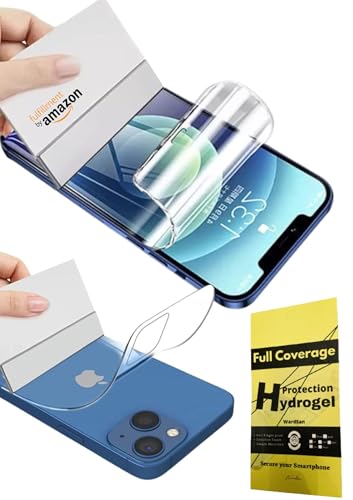 WardSan [2 Pieces For iPhone 11-2 3D Front & Back Hydrogel Protective Films with Selfie Finger Phone Holder | Anti-shock | Compatible with TPU cases | Soft TPU Protective Film