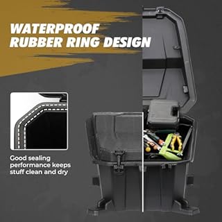 KEMIMOTO UTV Rear Cargo Box 69 QT Storage Box Compatible with Polaris RZR 900 S 1000 XP Turbo S RZR XP 1000 Cargo Bed Box 2881193 Low-Density Polyethylene Cargo Storage Box