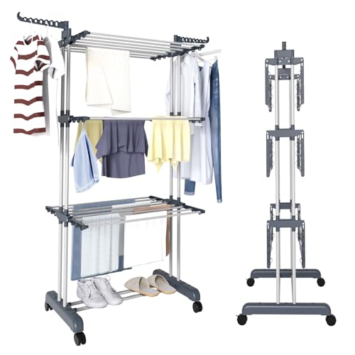 Trintion 3 Tier Adjustable Clothes Drying Rack
