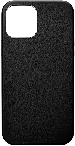 Étui pour iPhone 13 en cuir noir, coque quotidienne antichoc de 6,1 pouces
