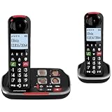 SWISSVOICE Xtra 2355 Duo cordless seniors segreteria telefonica, Foto-Tasten, vivavoce, f