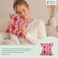 GRÜNSPECHT Kirschkern-Kissen 19 x 19cm, 100% Baumwolle, rot – Ansicht 5