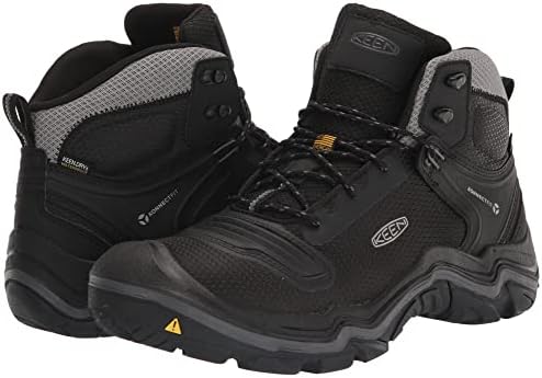KEEN Men's Durand Evo Mid Height Waterproof Backpacking Hiking Boots, Black/Magnet, 10.5 Wide | Image 6
