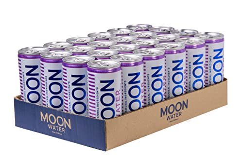 MOONMATE MOON WATER - Bebida Refrescante Sabor Mora y Arándanos BIO - 24 x 250 ml - 100% Natural - Mejora el Rendimiento y la Concentración - Sin Colorantes ni Conservantes - Apto para Veganos