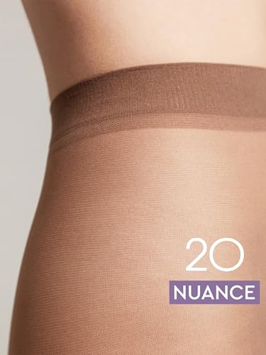 Image of Conte Control Top Tension Sheer Pantyhose Tights with Silky Matte Effect Nuance 20 Den