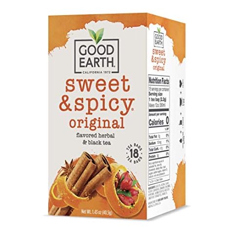 Good Earth Herbal & Black Tea, Sweet & Spicy, 18 Count Tea Bags Cover
