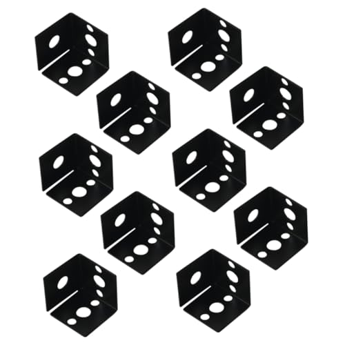 LIFKOME 10個 黒色鉄製角? 耐久性アイアン製棚受け具 直角コーナーブレース 補強用家具固定ステー 多用途安定サポート