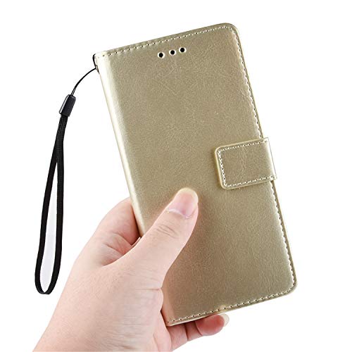 Damondy For Cubot Note 20 Pro Case,Premium Pu Leather Card Slots Magnetic Kickstand Flip Hand Strap Wallet Case For Cubot Note 20 Pro -Gold #TOP2