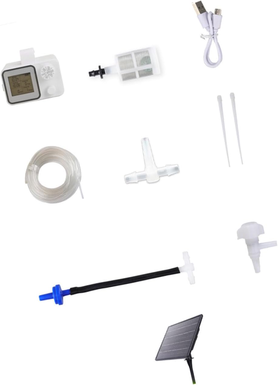 Sun Automatic Drip Irrigation Tool with Low Water Alarm and 30 Day Timer Setting Balcony Garden Watering