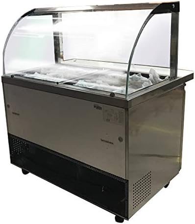 cooler depot Commercial Refrigerated Cold Table Merchandise Display 2-door 48“ 12 Station Buffet Salads Counter Stainless Steel NSF Counter -SCL48