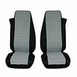 TEXMAR Designed to fit Scania Truck Seat Covers BLACK and GREY Lux Fabric 2 piece