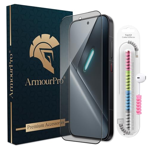Image of ArmourPro Anti Glare Matte Tempered Glass for X8 Pro, Anti Fingerprint Screen Protector, 9H Scratch Resistant, Smooth Touch, Easy Installation Kit with Cable Protector