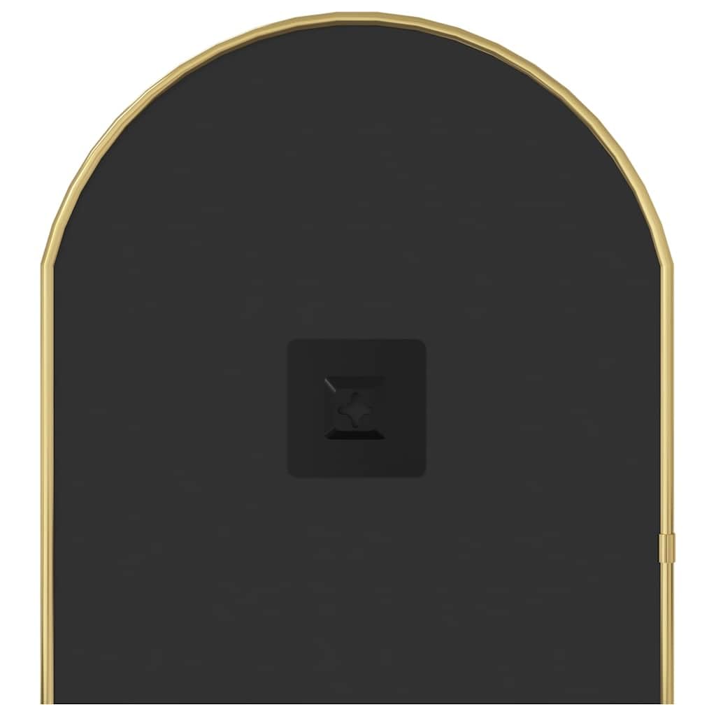 Golden Wandspiegel oval 70 x 30 cm Glas PVC Rahmen Wandmontage für Flur Bad Schlafzimmer, Ganzkörper Spiegelbild für Kosmetik Rasur