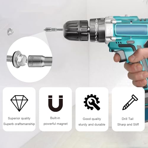 130 Stück Trapezblechschrauben Selbstschneidende Schrauben, 5,5 x 25 mm Sechskant Spenglerschrauben, Bohrschrauben mit Dichtscheibe, Selbstbohrende Schrauben für Stahl Blechdach Metallschrauben