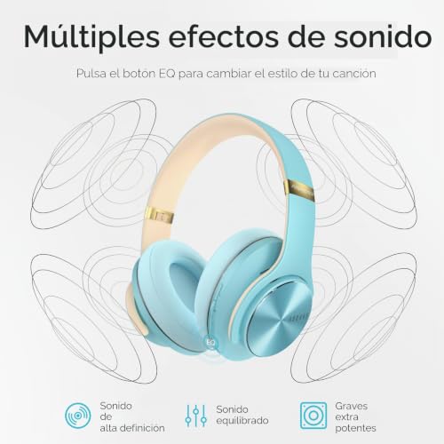 Cascos Bluetooth DOQAUS para PC y móviles con 90 horas de autonomía en casa o teletrabajo 4