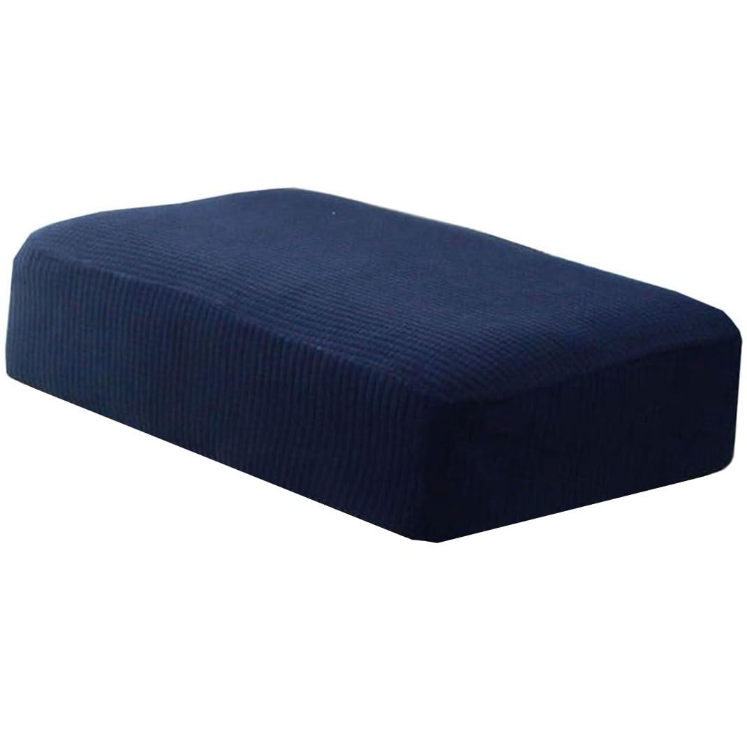 Stool Covers Rectangle,Stretch Rectangle Bar Stool Covers Corduroy Jacquard Vanity Stool Cover Washable Counter Stool Covers Bar Stool Seat Covers Saddle Seat Cover With Elastic Bands ( Color : Navy B