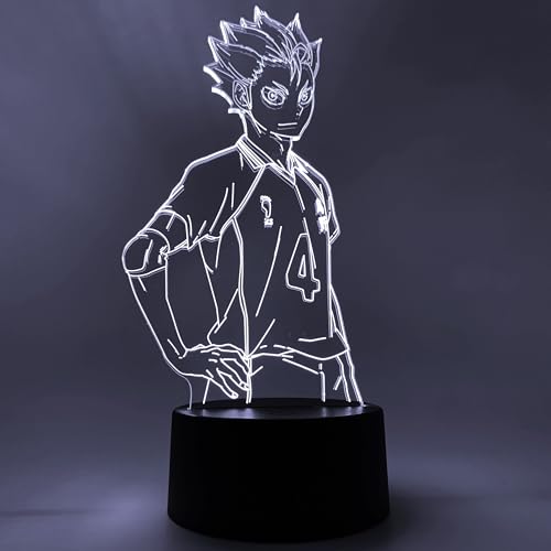 Veilleuse Anime Haikyu Nishinoya Otaku Lamps LED 16 Couleurs pour Chambre