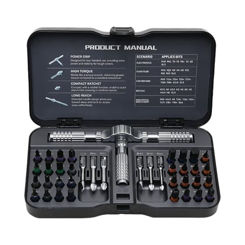 40-teiliger Ratschenschraubendreher Rutschfester Ergonomischer Mit Tragbarem Aufbewahrungskoffer Geeignet Für Reparaturen An Engen Stellen Ratschenschraubendreher Set Mit Rutschfestem